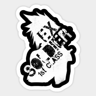 Cloud Strife ex-SOLDIER white Sticker